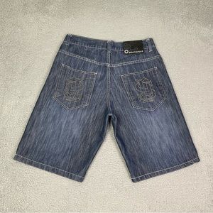 Vintage y2k South Pole embroidered baggy jean‎ shorts